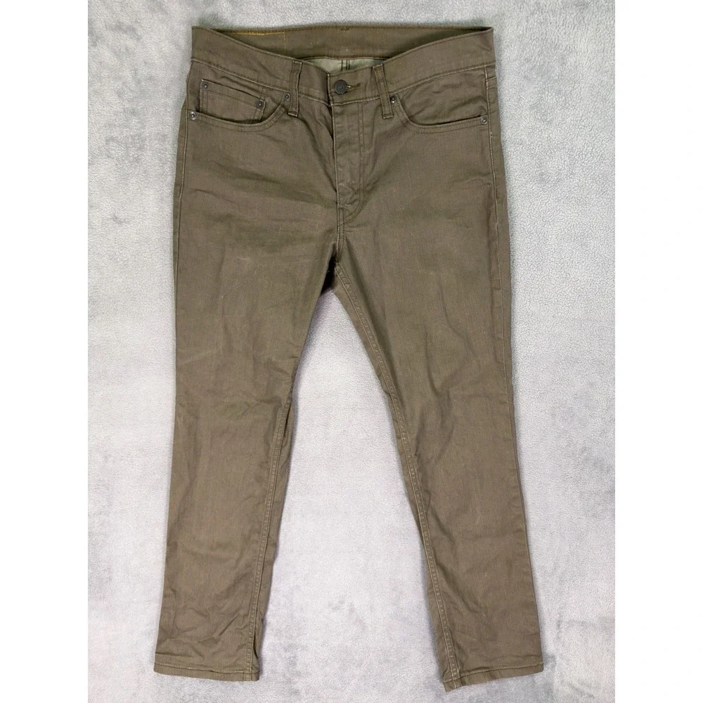 Levis 511 Jeans Mens 32x30 Brown Denim Skinny Low Rise Workwear Stretch